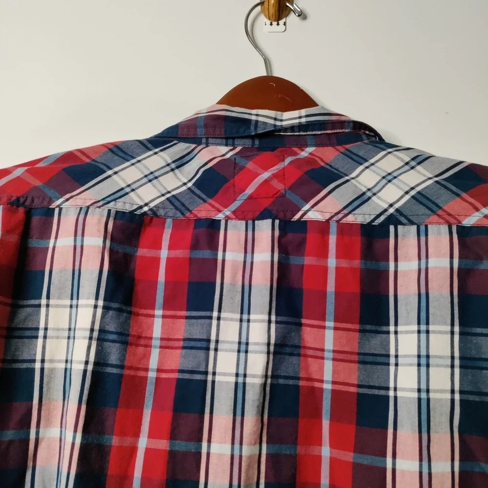 Levi's‎ Red Tab Plaid Western Classic Button-Up Preppy Long Sleeve Shirt Men XL